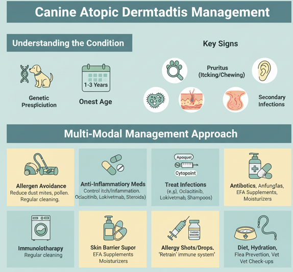 Gestione della dermatite atopica canina
