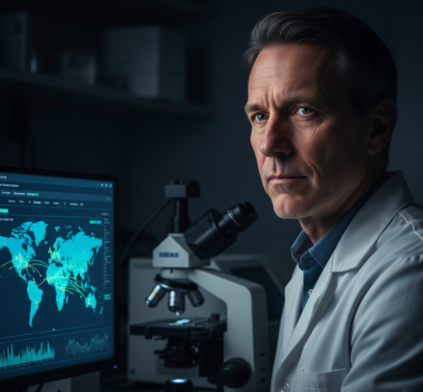 Ilustração estilizada de um carrapato e um verme do coração.